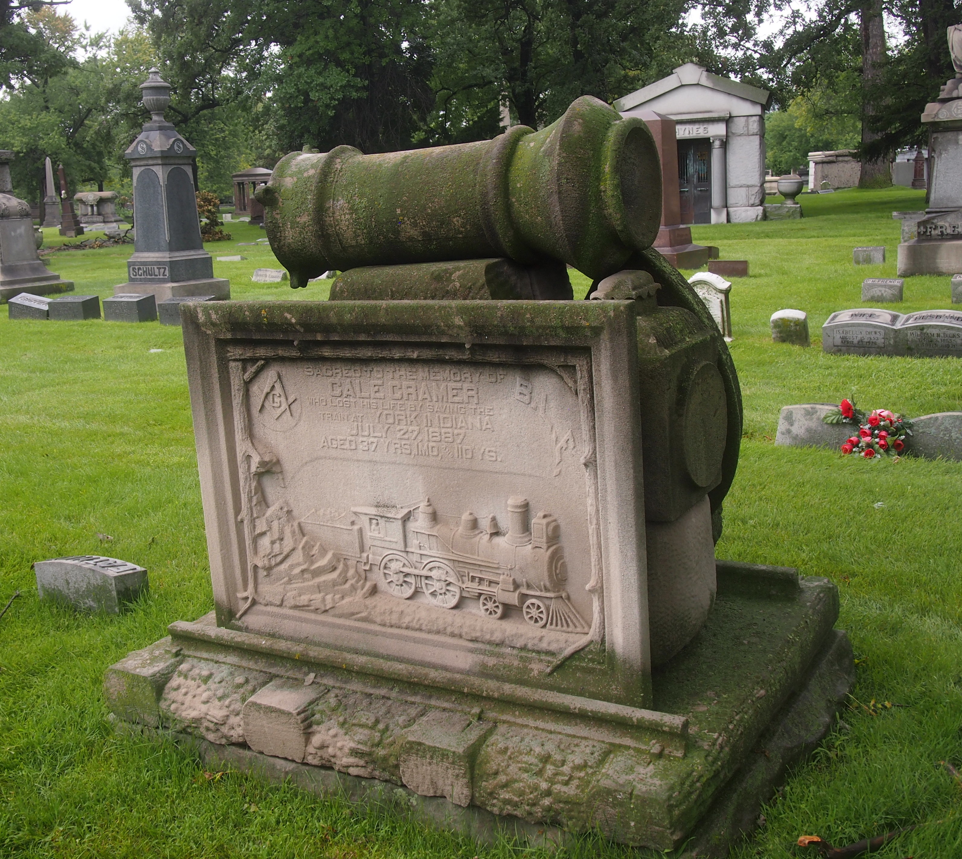 Oak Woods Cemetery Chicago - Cale Cramer memorial